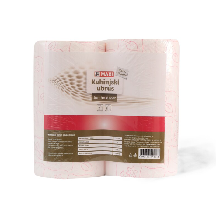 Ubrus MAXI Jumbo u boji 2sloja 2kom-slika