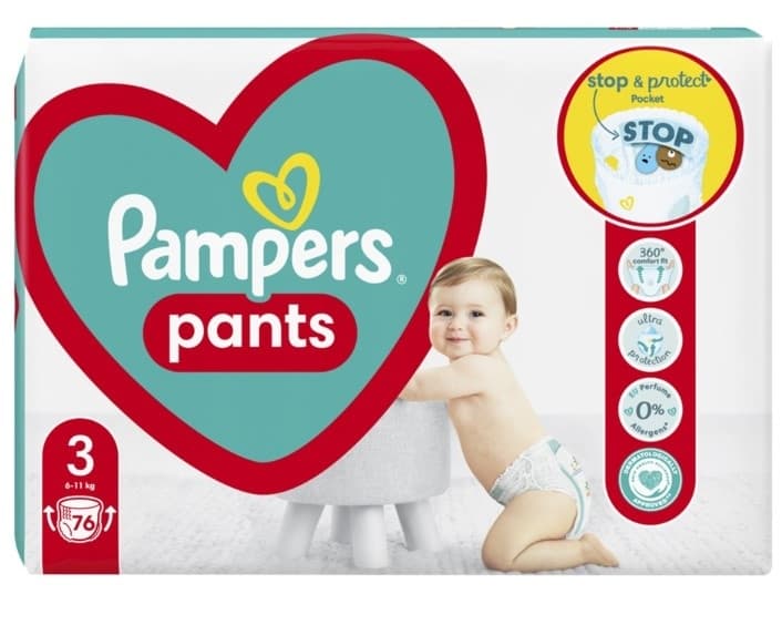PAMPERS pelene Pants GP 3 76kom-slika