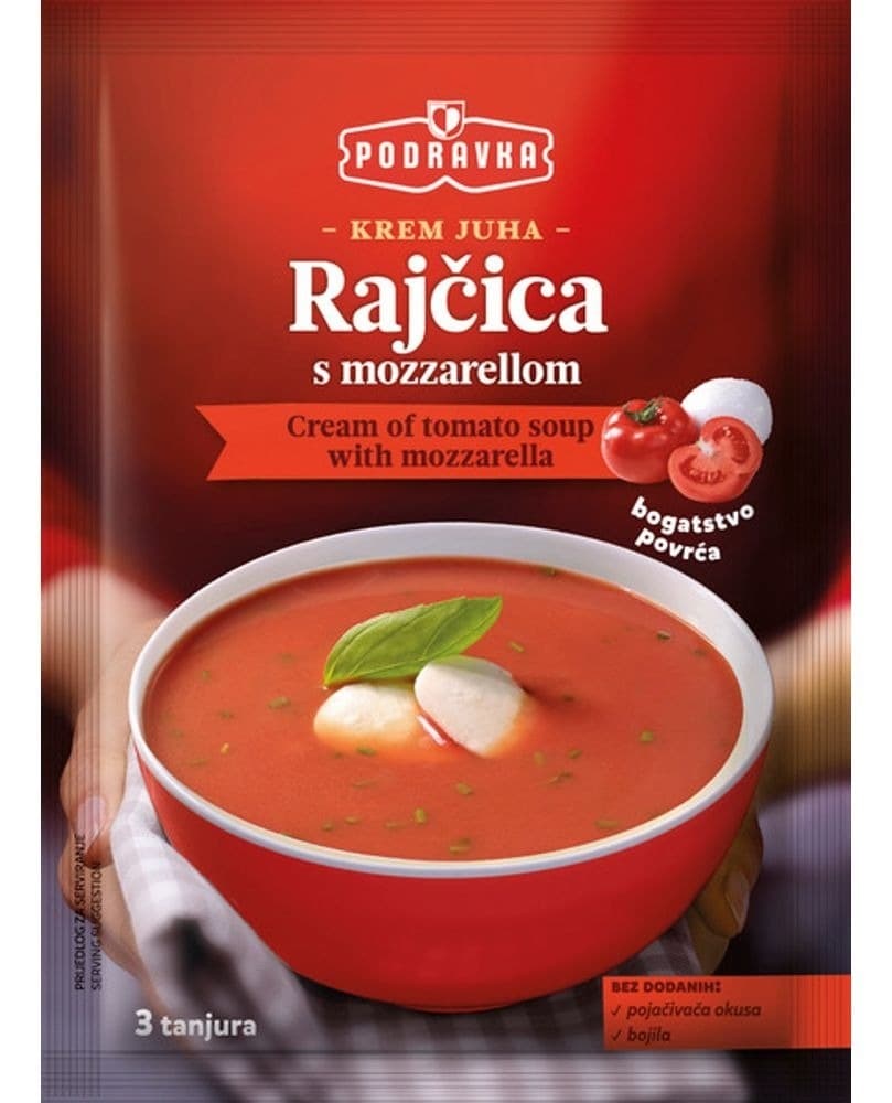 Krem supa PODRAVKA paradajz s mocarelom 80g-slika