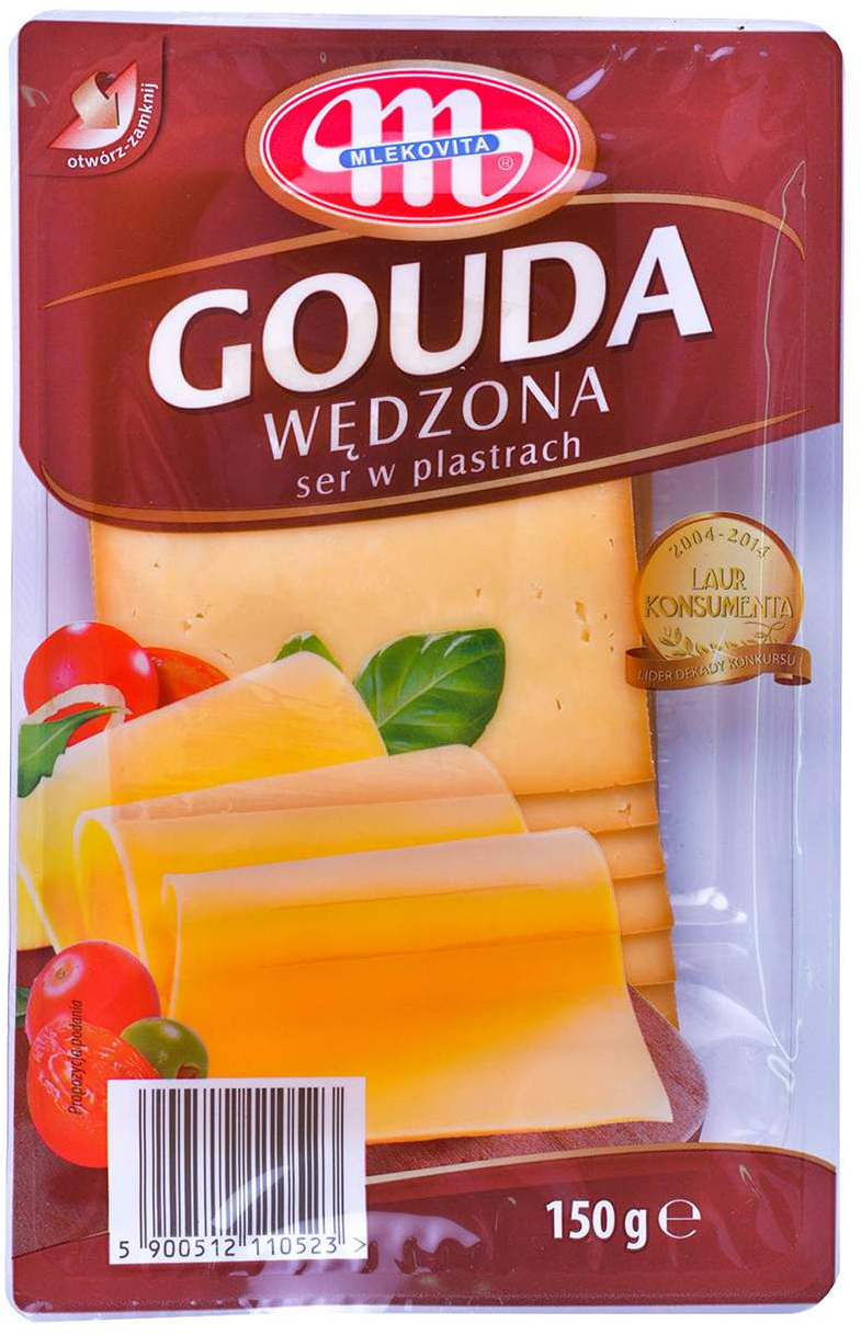 Sir Gauda dimljena Mlekovita slice 150g-slika