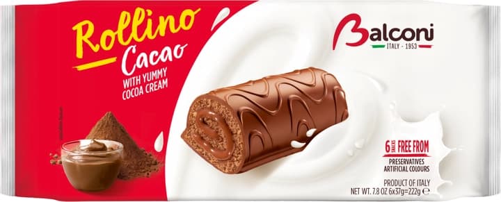 Rolat BALCONI Rollino kakao 222g-slika