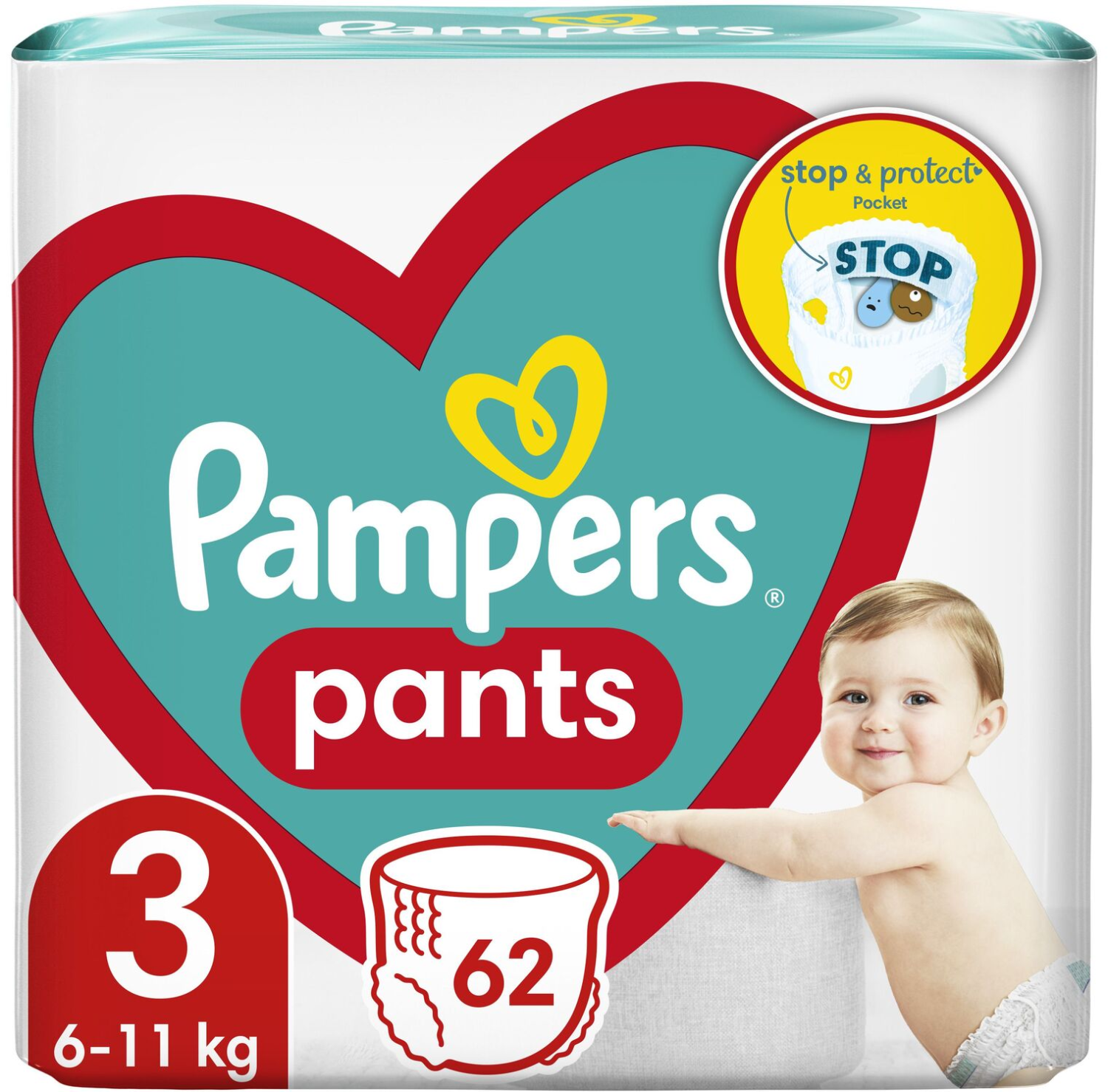 PAMPERS pelene pants 3 62kom-slika