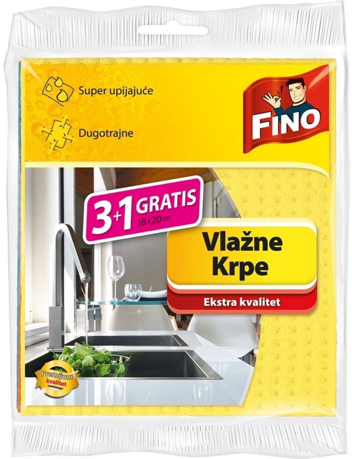FINO vlažne krpe 3+1kom gratis-slika