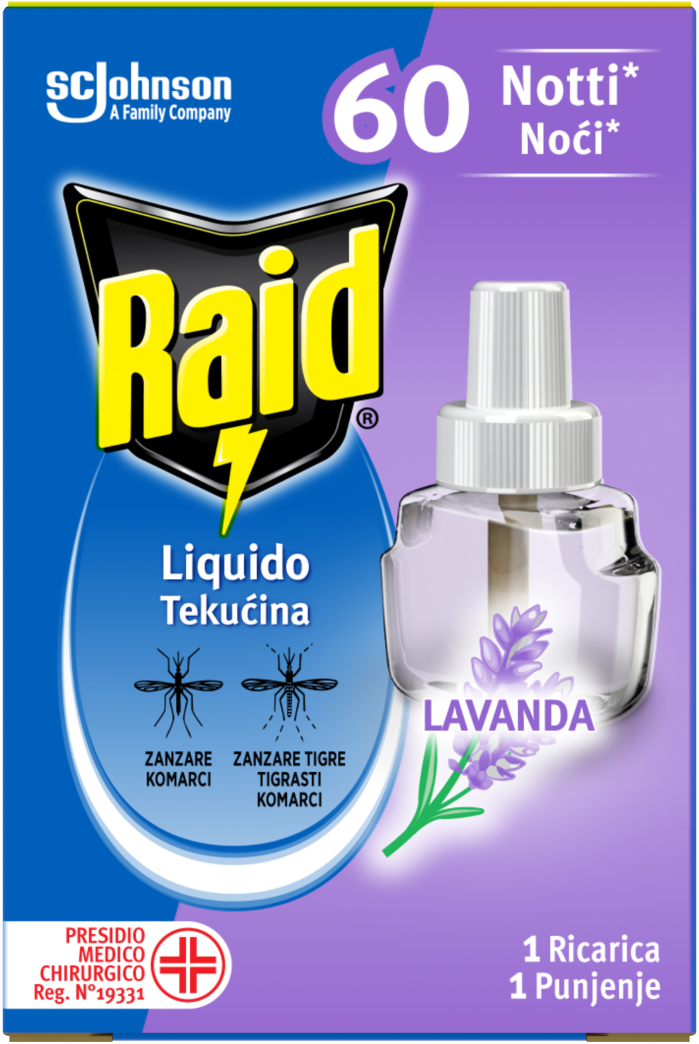 RAID dopuna za električni aparat lavanda 36ml-slika