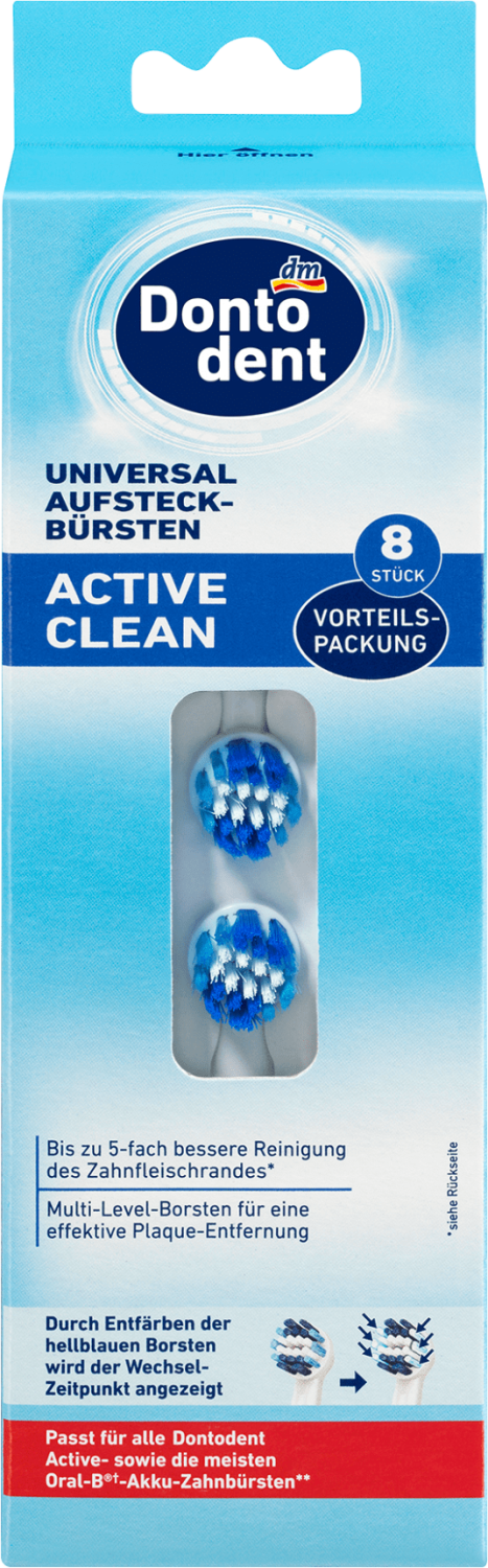 DONTODENT Active clean nastavak za električnu četkicu 8kom-slika