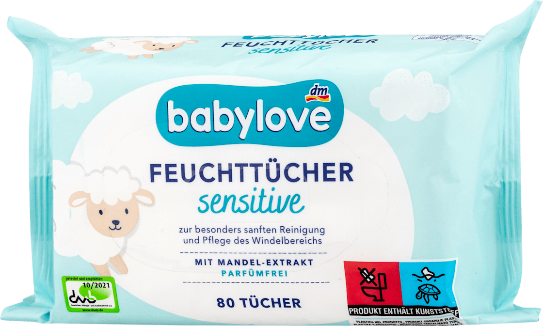 Vlažne maramice BABYLOVE sensitive 80kom-slika