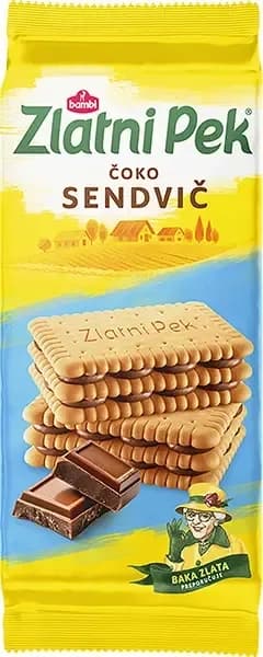 Keks ZLATNI PEK čoko sendvič 144g-slika