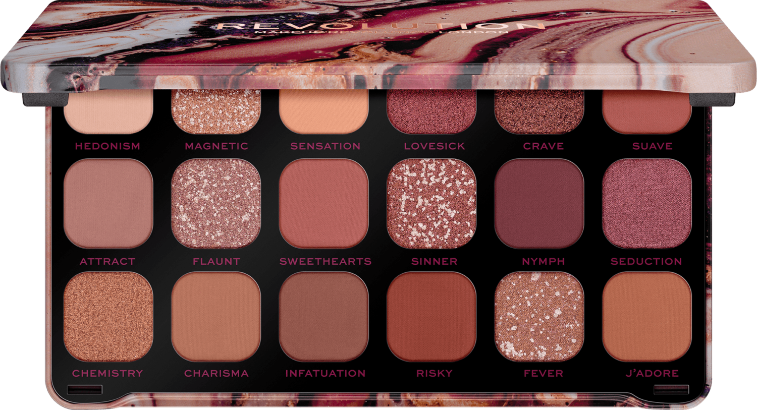 REVOLUTION Forever flawless paleta senki za oči allure-slika