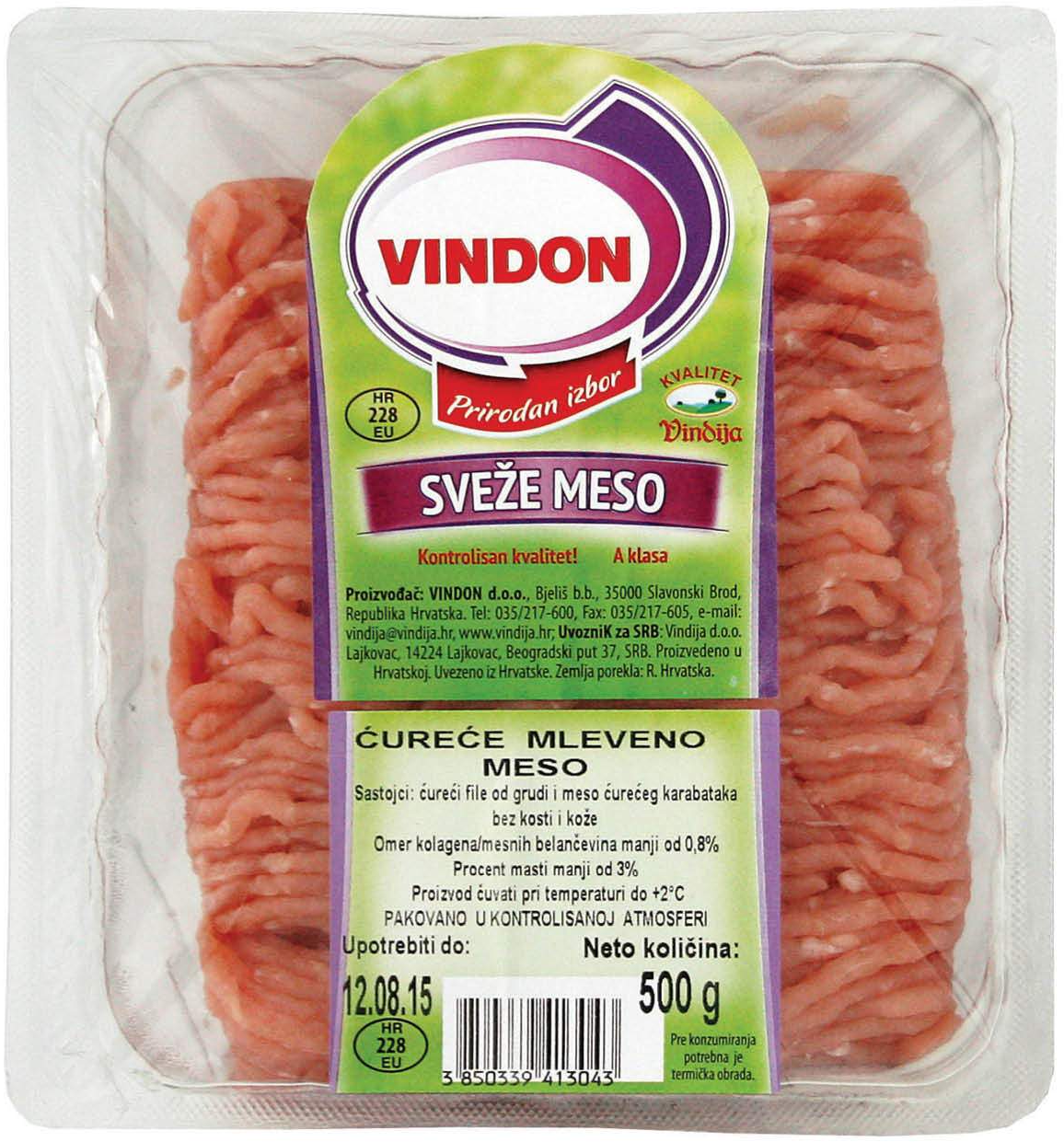 VINDON ćureće mleveno meso 500g-slika