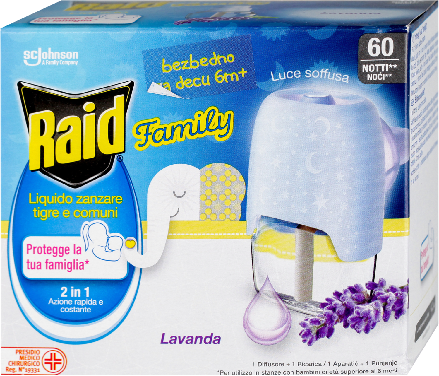 RAID električni aparat protiv komaraca lavanda 36ml-slika