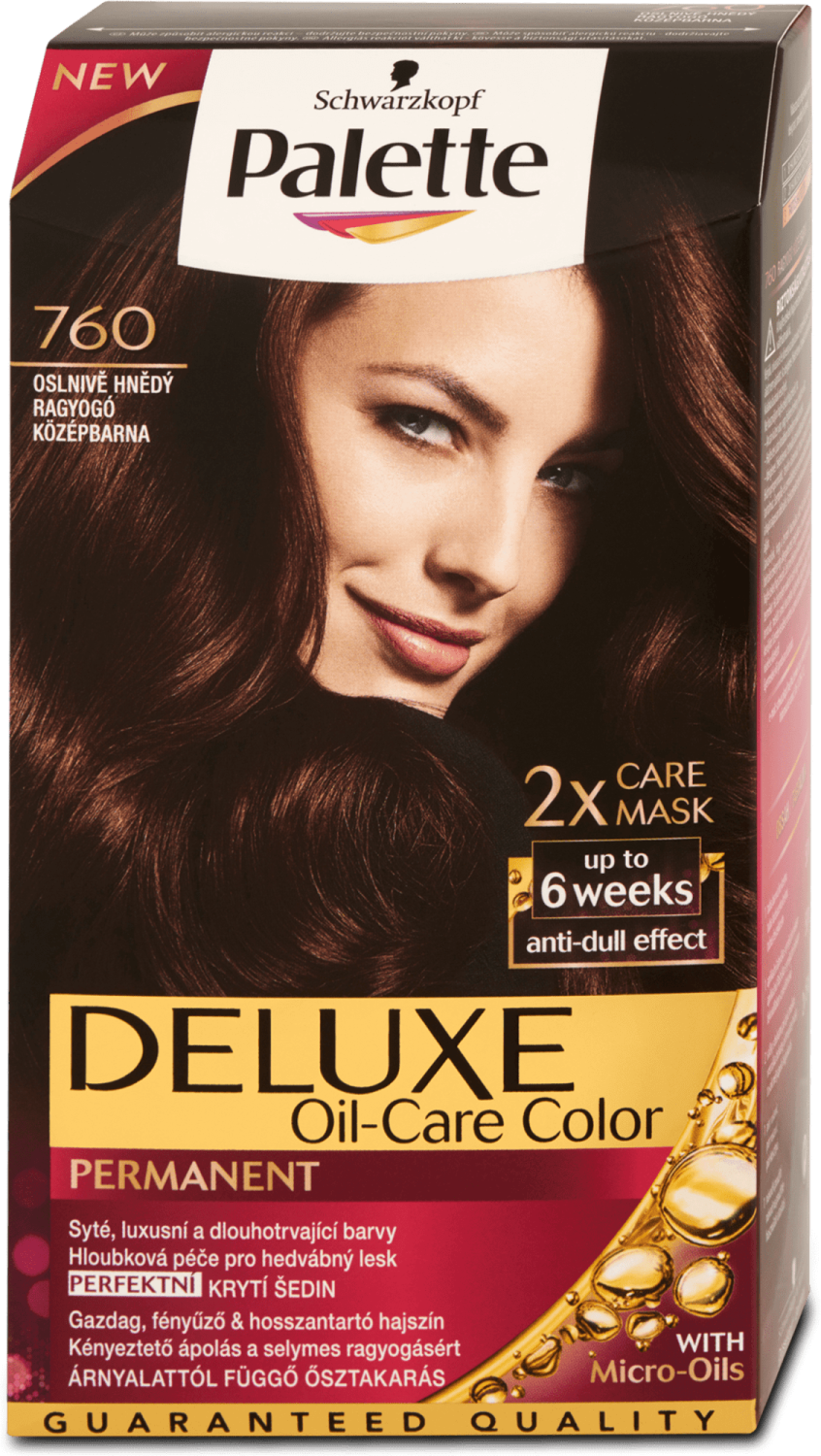 PALETTE Deluxe farba za kosu 760 dazzling brown-slika