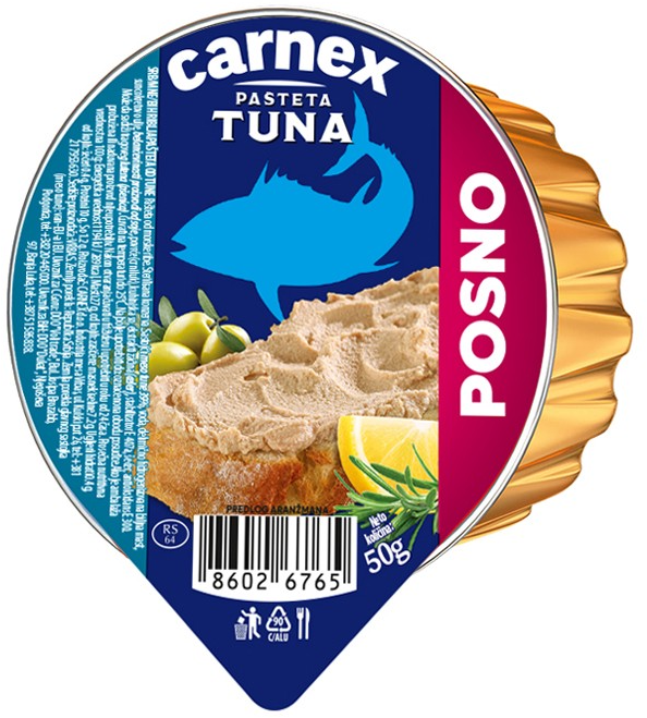 CARNEX pašteta tuna 50g-slika