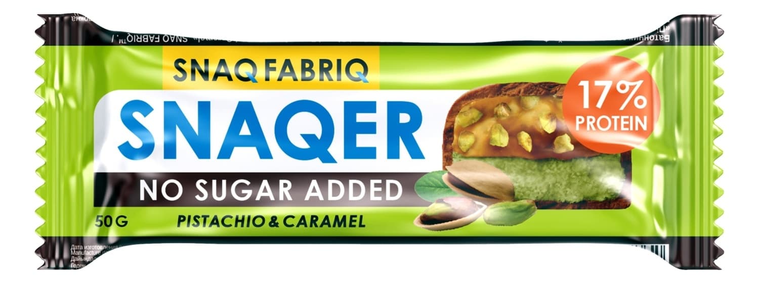 Bar SNAQER Natural pistaći i karamela 50g-slika