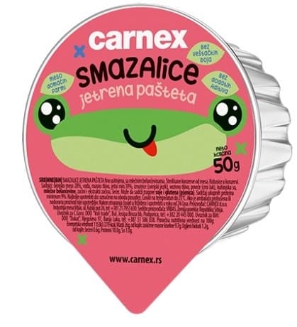 Pašteta CARNEX Smazalice jetrena 50g-slika