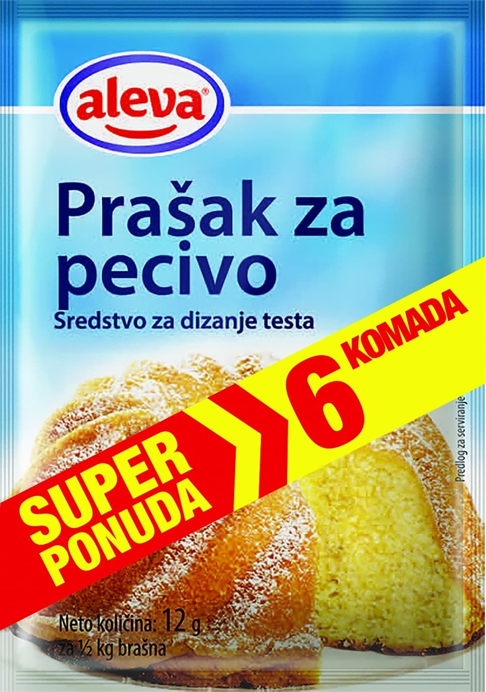 PRAŠAK PECIVO SUPER PON 6X12G ALEVA-slika