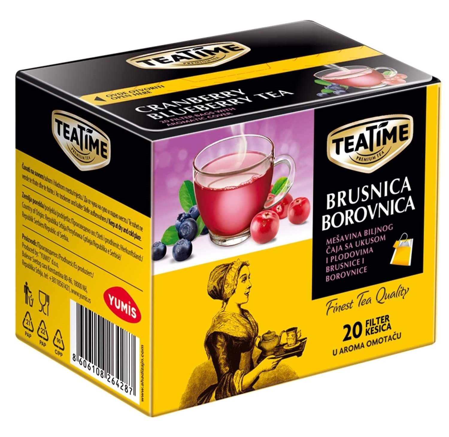 ČAJ BRUSNICA BOROVNICA 40G TEA TIME-slika