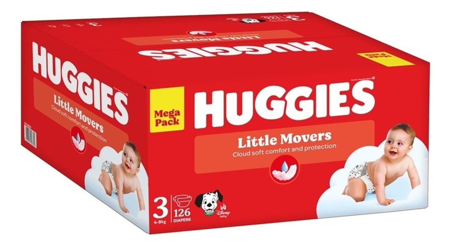 HUGGIES pelene Little Movers 3 126kom-slika