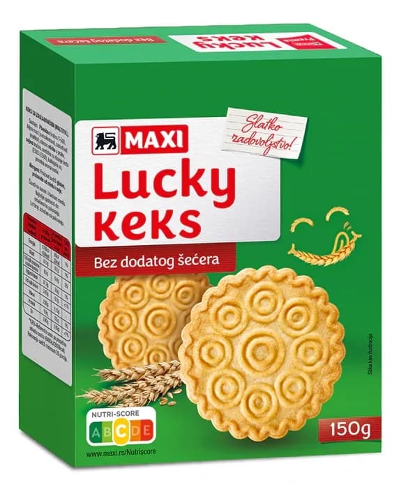Keks MAXI Lucky 150g-slika