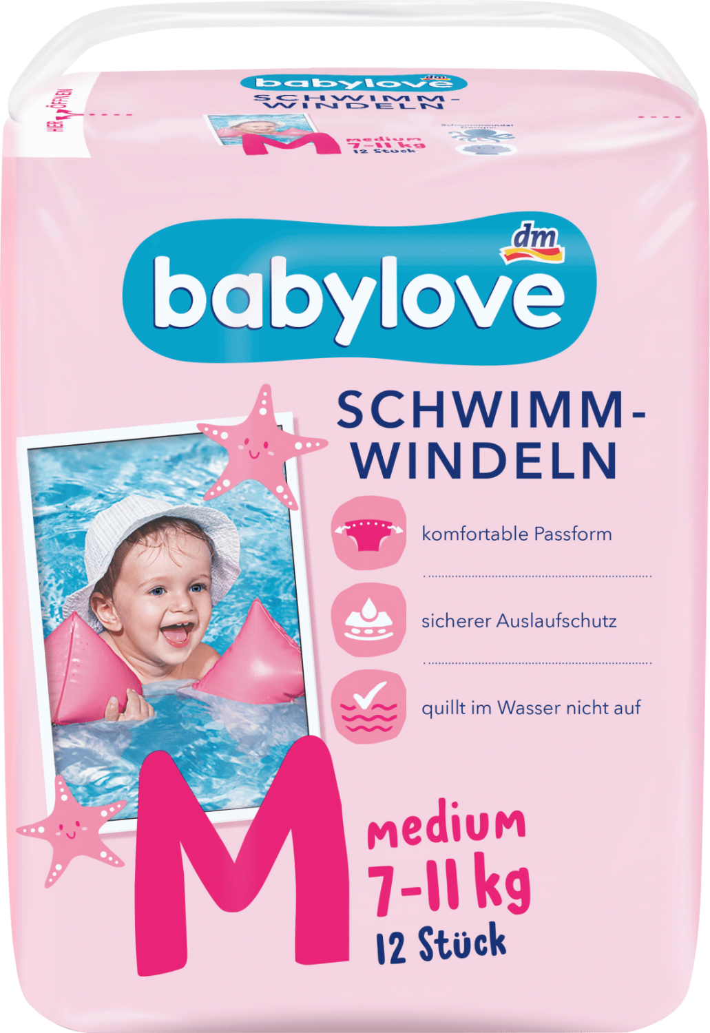 BABYLOVE pelene za plivanje M medium 12kom-slika