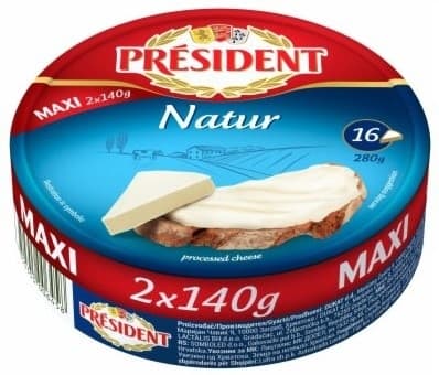 Sir topljeni natur President 280g-slika