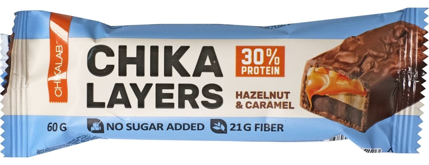 Proteinski bar CHIKALAB Chika layers lešnik i karamela 60g-slika