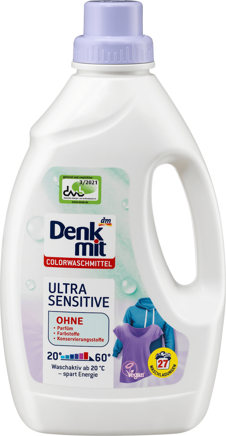 DENKMIT Ultra sensitive tečni deterdžent za obojen veš 27 pranja-slika