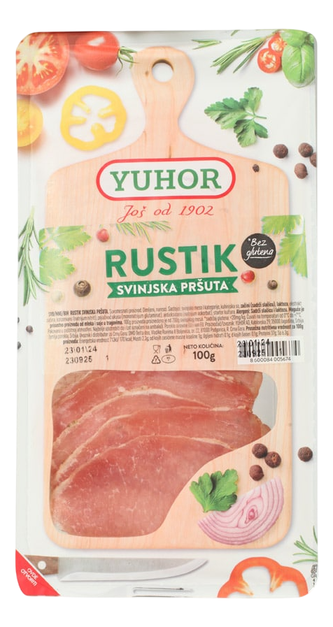 YUHOR Rustik svinjska pršuta slajs 100g-slika