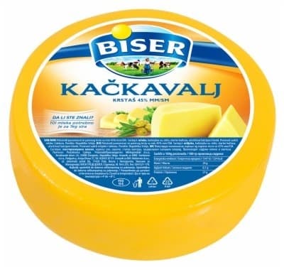 Kačkavalj BISER 45%mm 1kg-slika