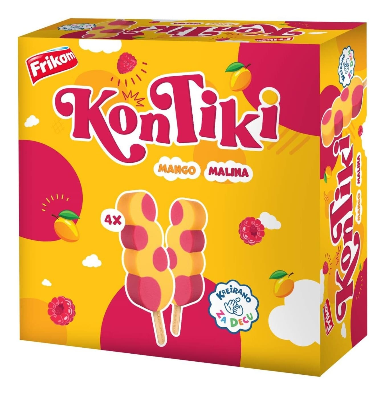 Sladoled FRIKOM Kontiki mango malina multipack 4x75ml-slika