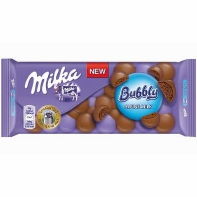 Čokolada Milka Bubbly milk 90g-slika