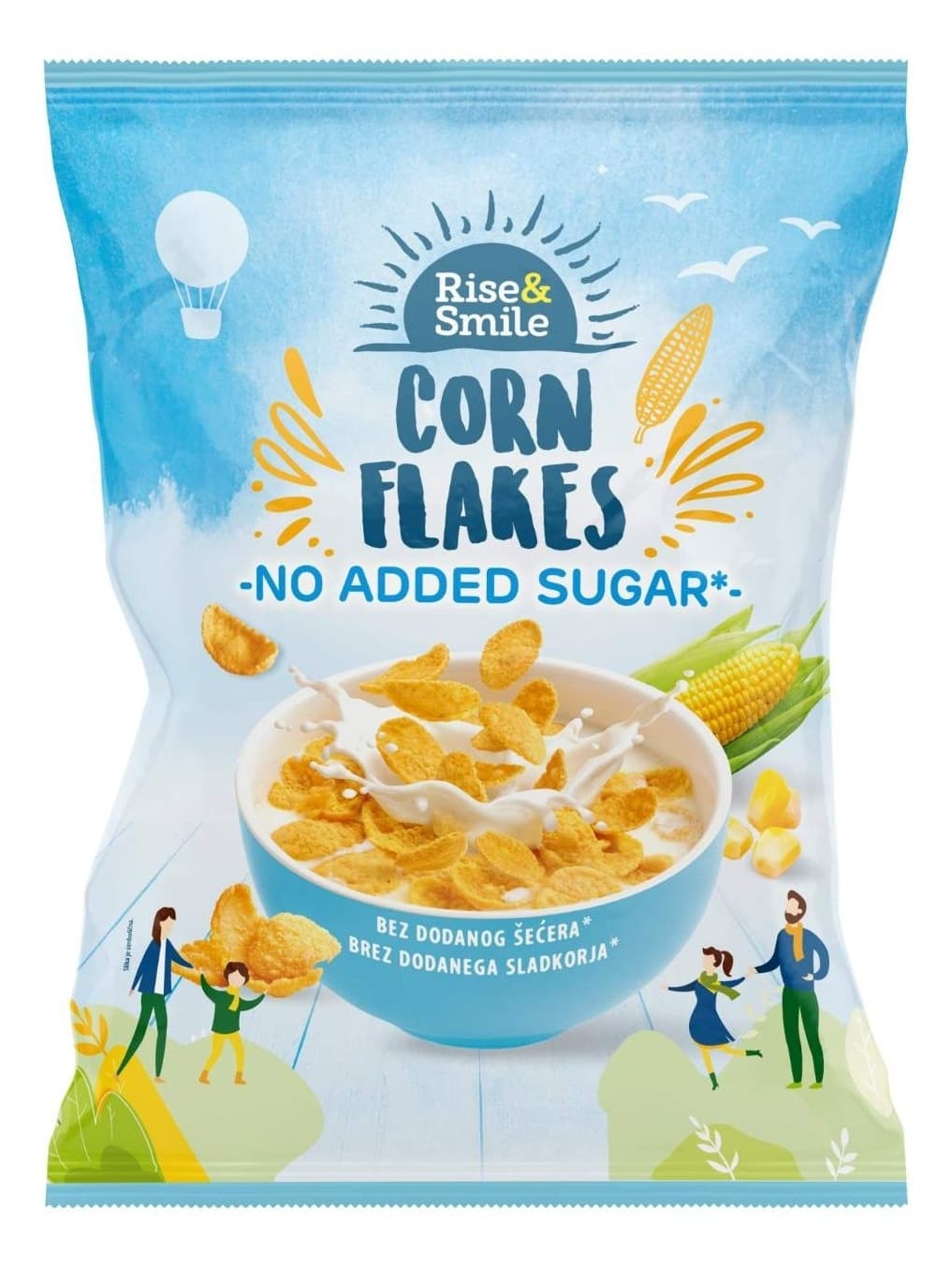 CORN FLAKES BEZ ŠEĆERA 500G RISE&S-slika