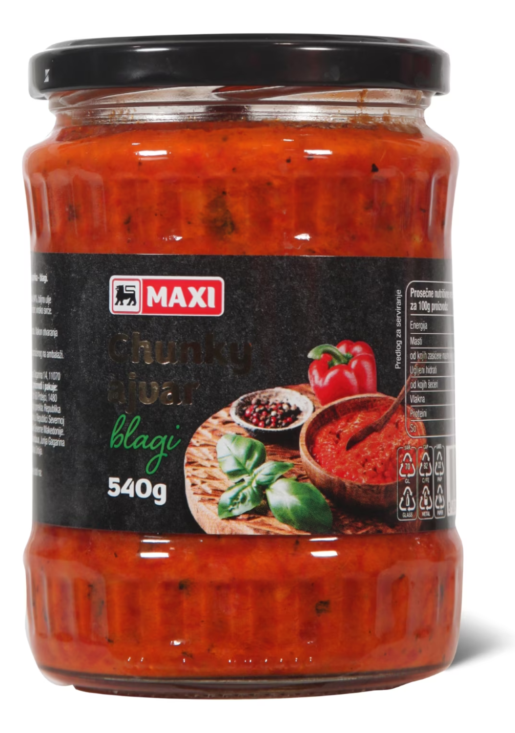 Ajvar blagi Chunky Maxi 540g-slika