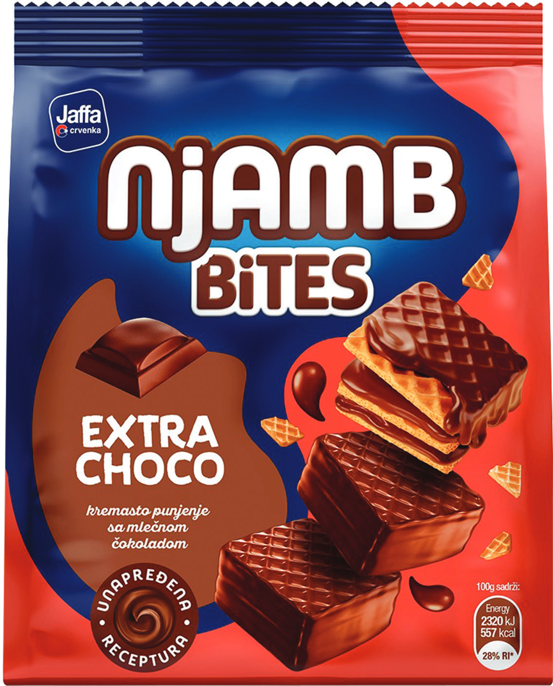 Vafl kocke extra choco 150g-slika
