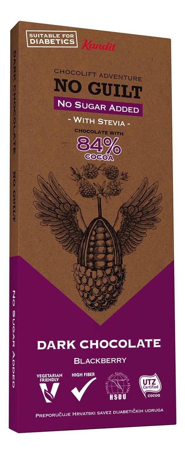 Cok.crna sa kupinom No Guilt Kandit 80gr-slika