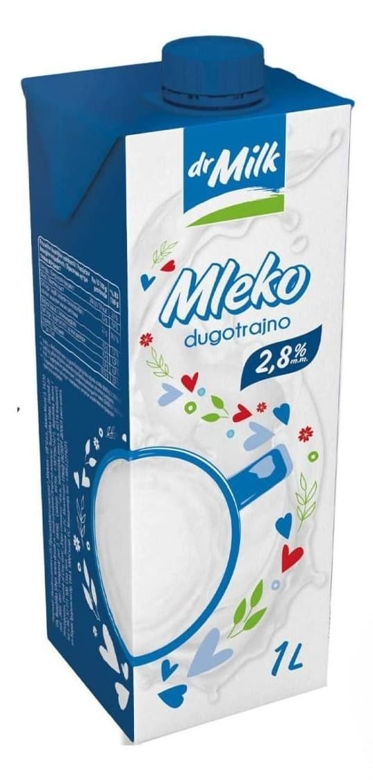 MLEKO UHT 2,8%MM 1L DR MILK-slika