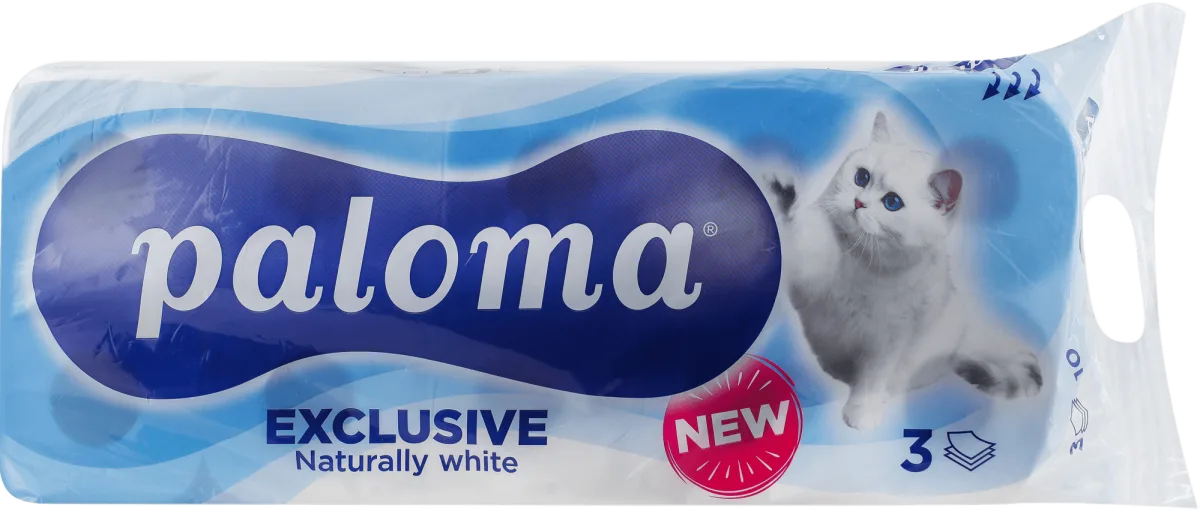 Toalet papir exclus.plus Paloma 3p 10/1-slika