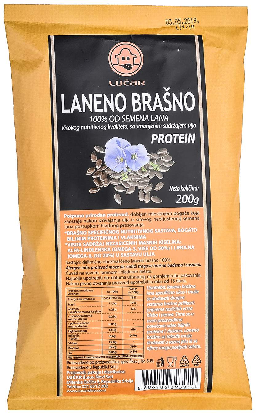 BRAŠNO LANENO PROTEIN 200G LUČAR-slika