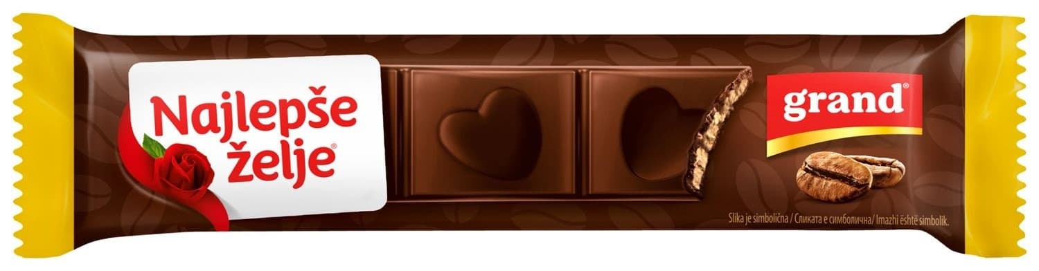 Cokolada Najlepse zelje Grand kafa 184g-slika