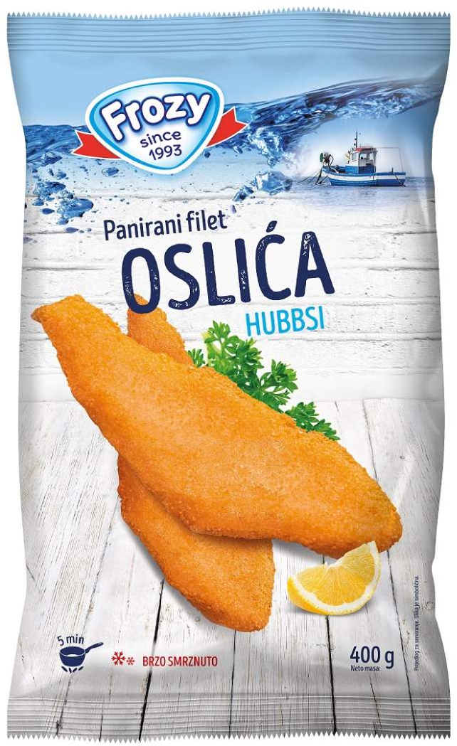 Smrz.panirani fileti oslica Frozy 400g-slika