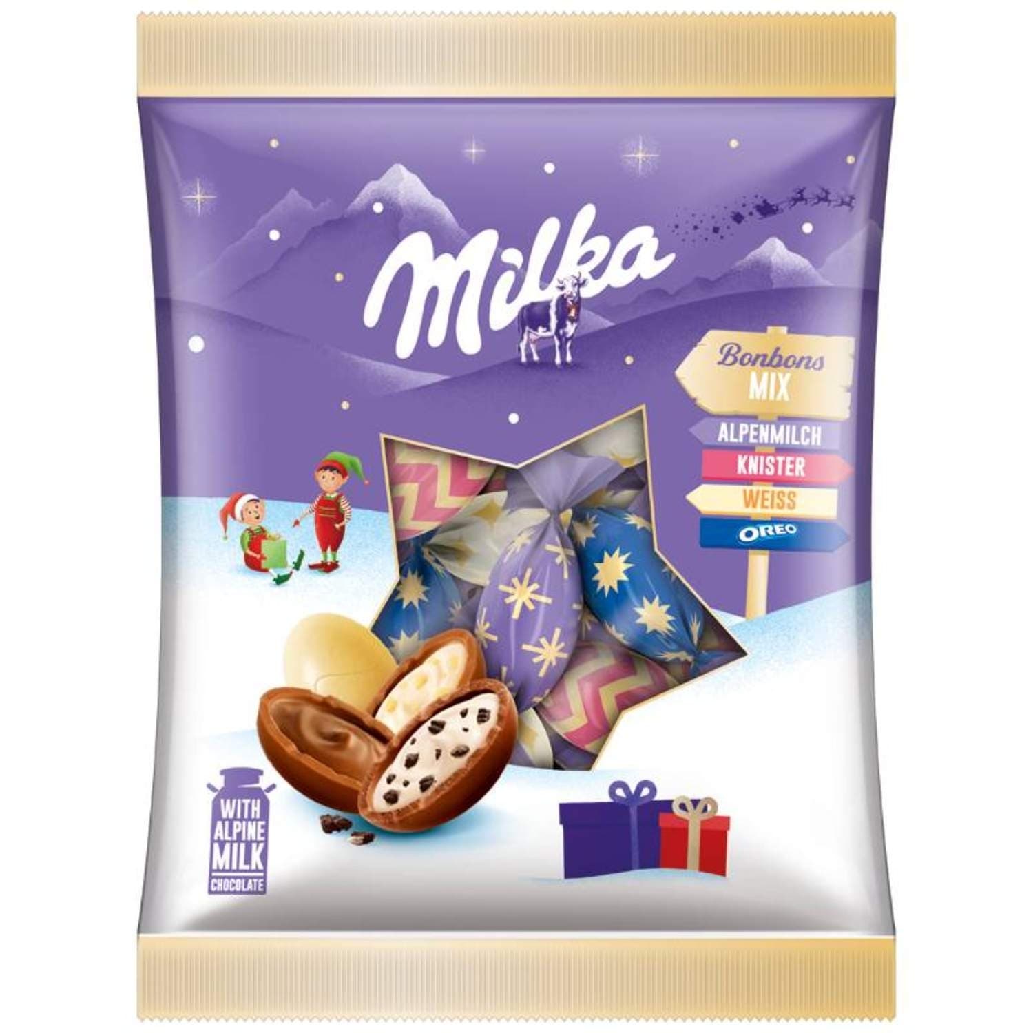 MILKA XMAS BONBON BAG 130G-slika