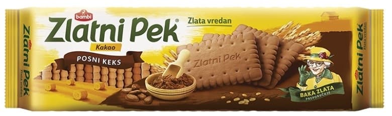 Keks Zlatni Pek ukus kakao 250g-slika