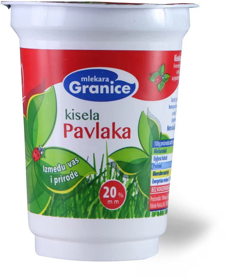 Kisela pavlaka 20%mm Granice casa 400g-slika