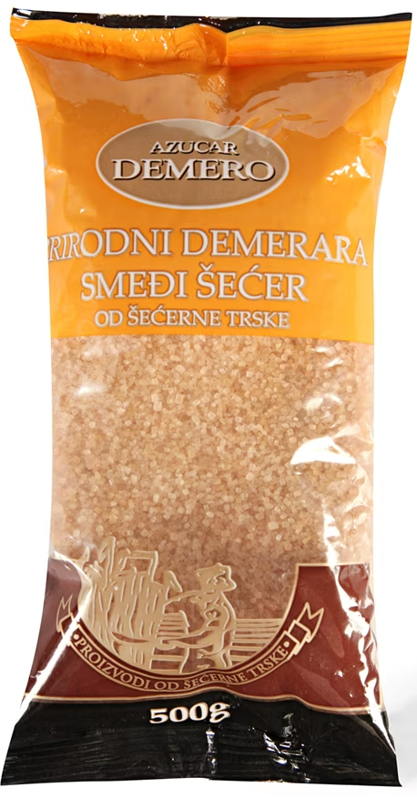 Secer smedji Demerara retro 500g-slika