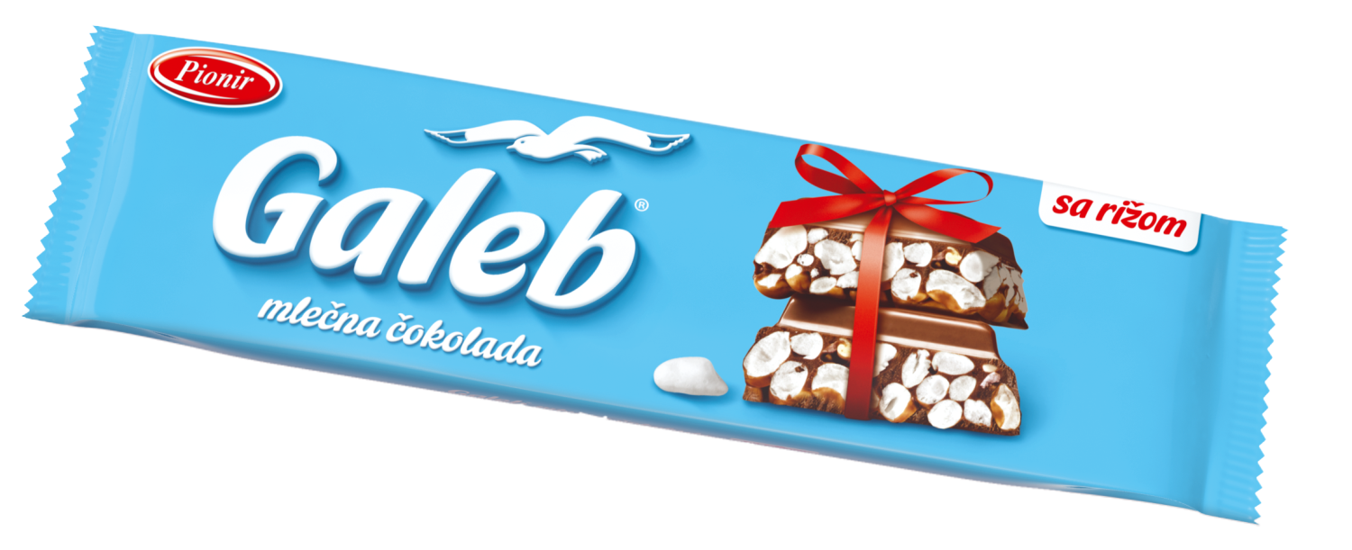 Cokolada mlecna sa rizom Galeb 180g-slika