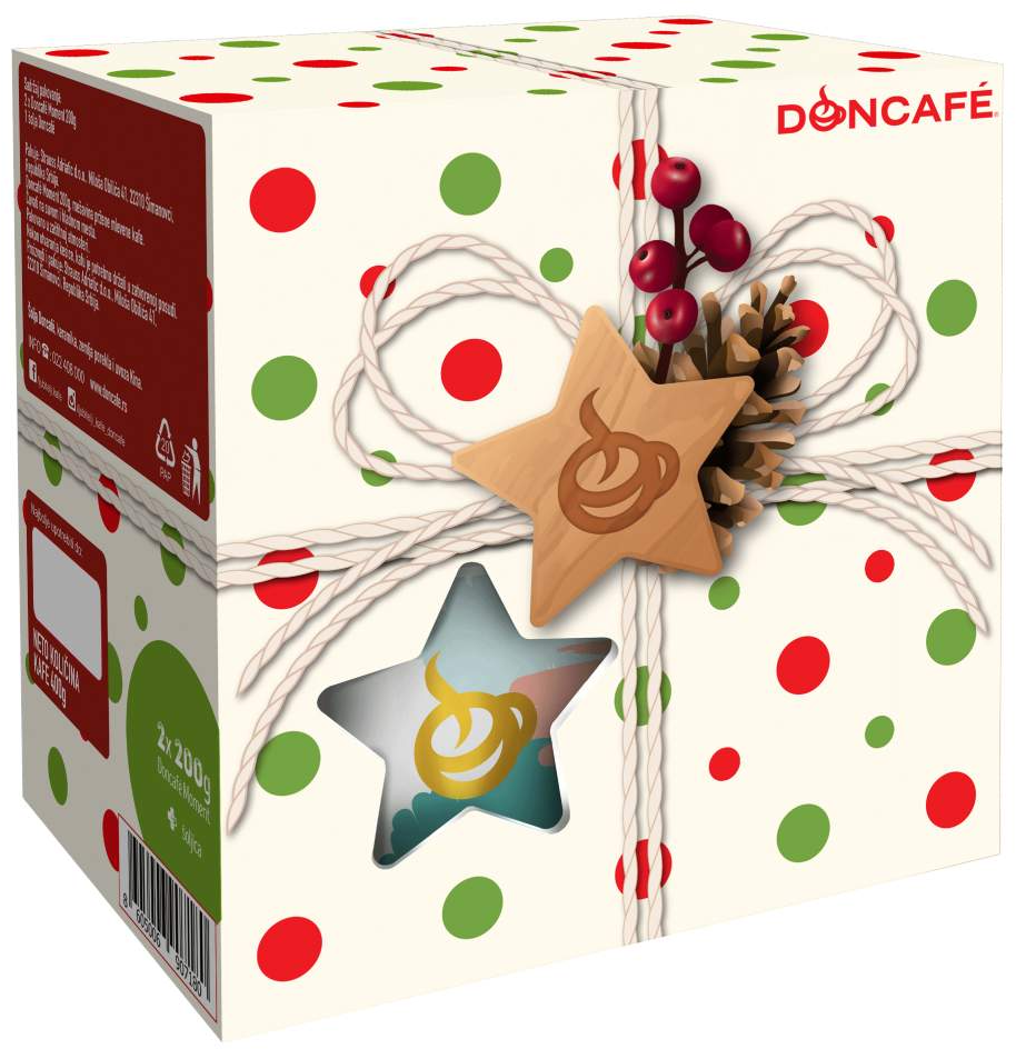 POKON SET DONCAFE MOMENT 2X200G+ŠOLJA STRAUSS ADRIATIC-slika