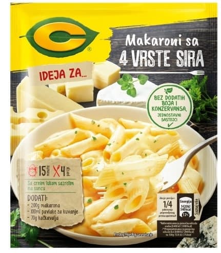C IDEJA ZA MACARONI 4 CHEESE 30X30G RS-slika