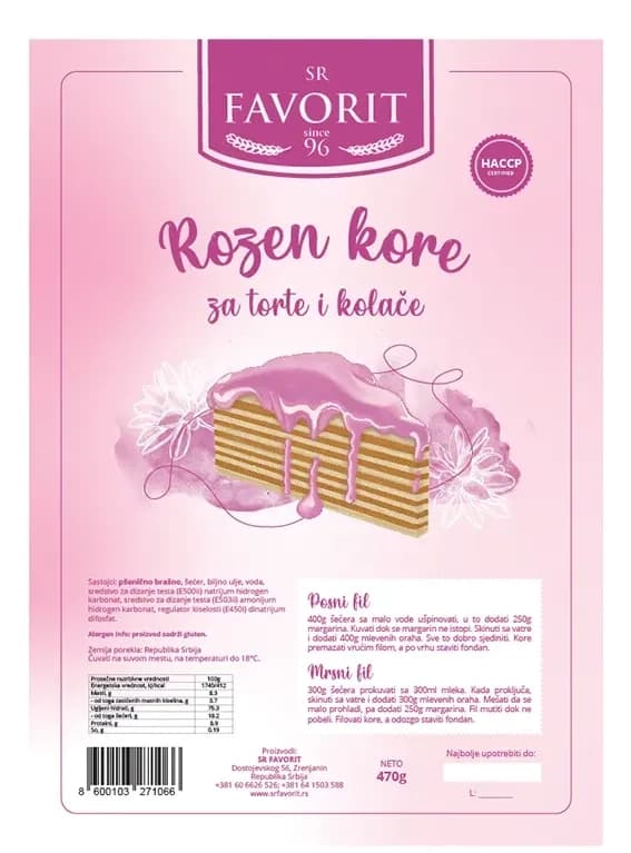 Rozen kore FAVORIT 450g-slika