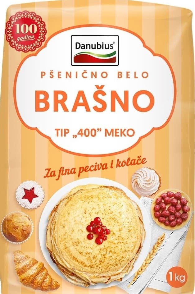 Brasno psenicno T-400 meko Danubius 1kg-slika