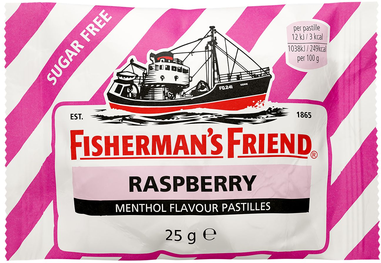 Bombone malina Fisherman's friend 25g-slika