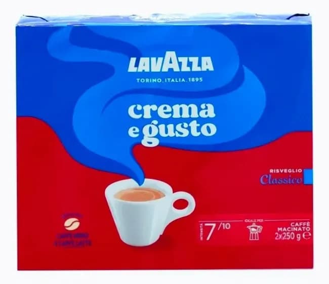Espreso kafa LAVAZZA Crema E Gusto mlevena 2x250g-slika
